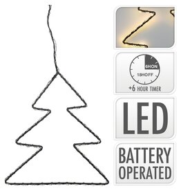 Kerstverlichting - Kerstboom 20 cm - met Timer - op Batterijen