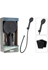 Bathroom Solutions Doucheset  - Douchekop met Doucheslang en Houder - 3 standen - zwart