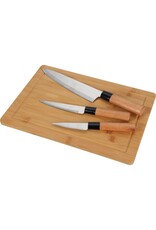 Messenset met Snijplank - Bamboe