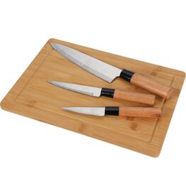 Messenset met Snijplank - Bamboe