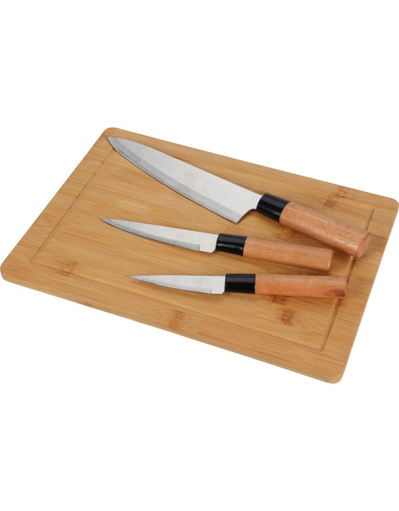 Messenset met Snijplank - Bamboe