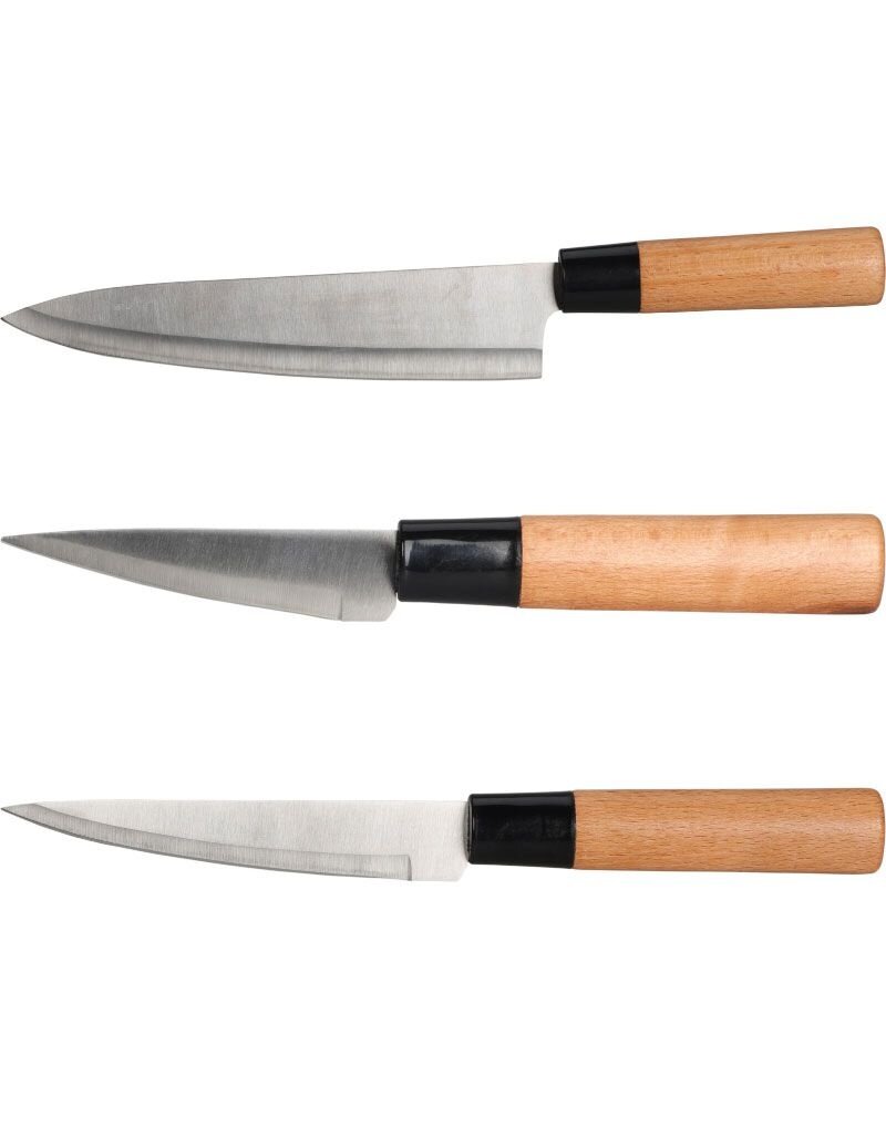 Messenset met Snijplank - Bamboe