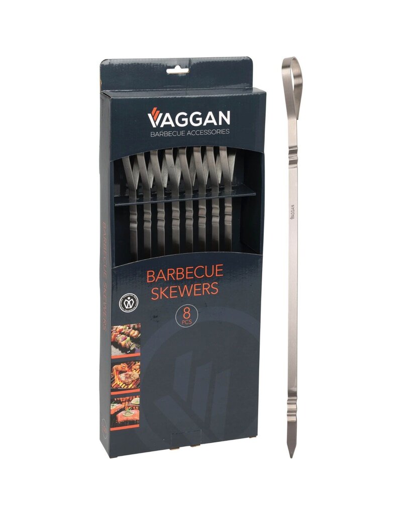 Vaggan 8x BBQ Vleespennen - Barbecue Spies - RVS - 41 cm