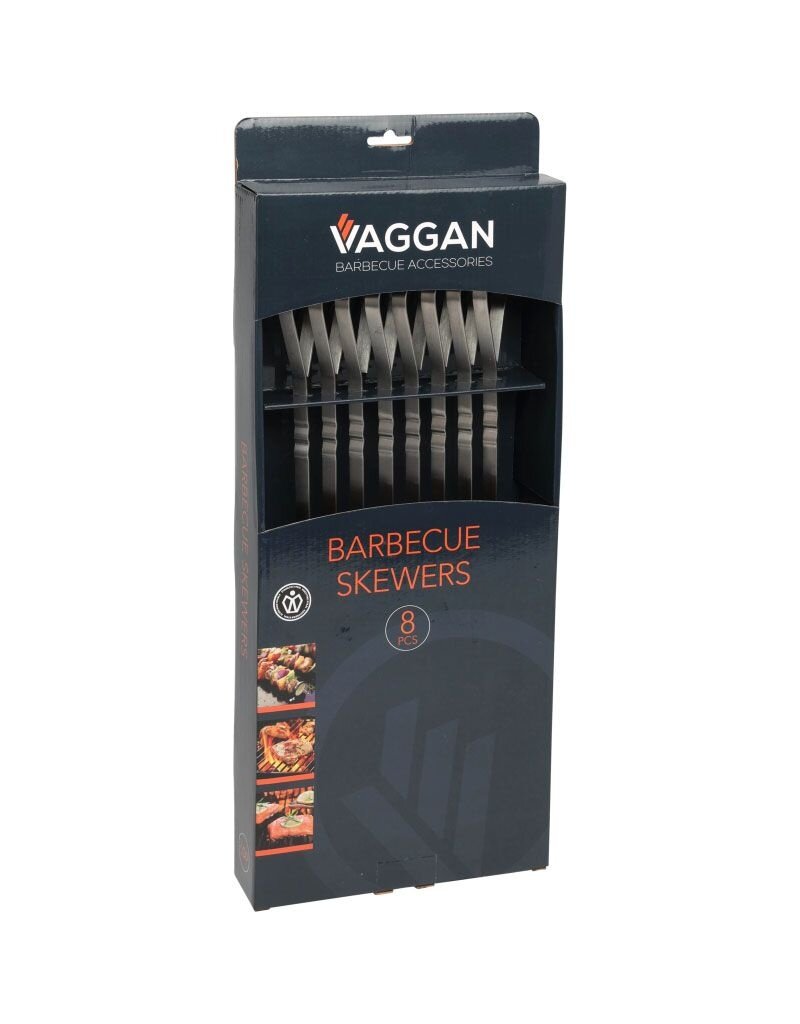 Vaggan 8x BBQ Vleespennen - Barbecue Spies - RVS - 41 cm