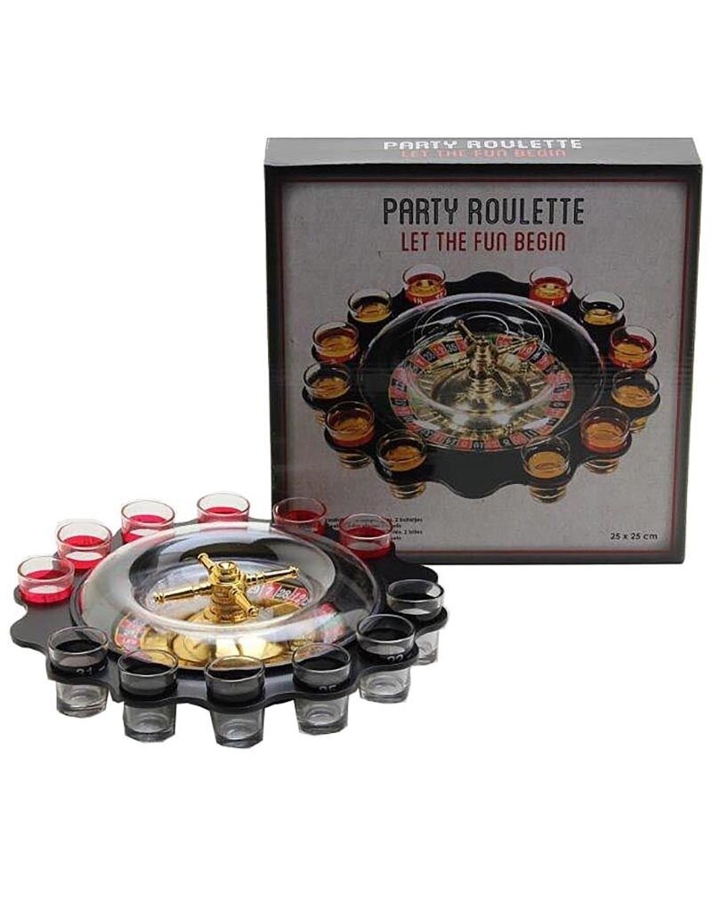 Party Roulette met 12 shotglaasjes