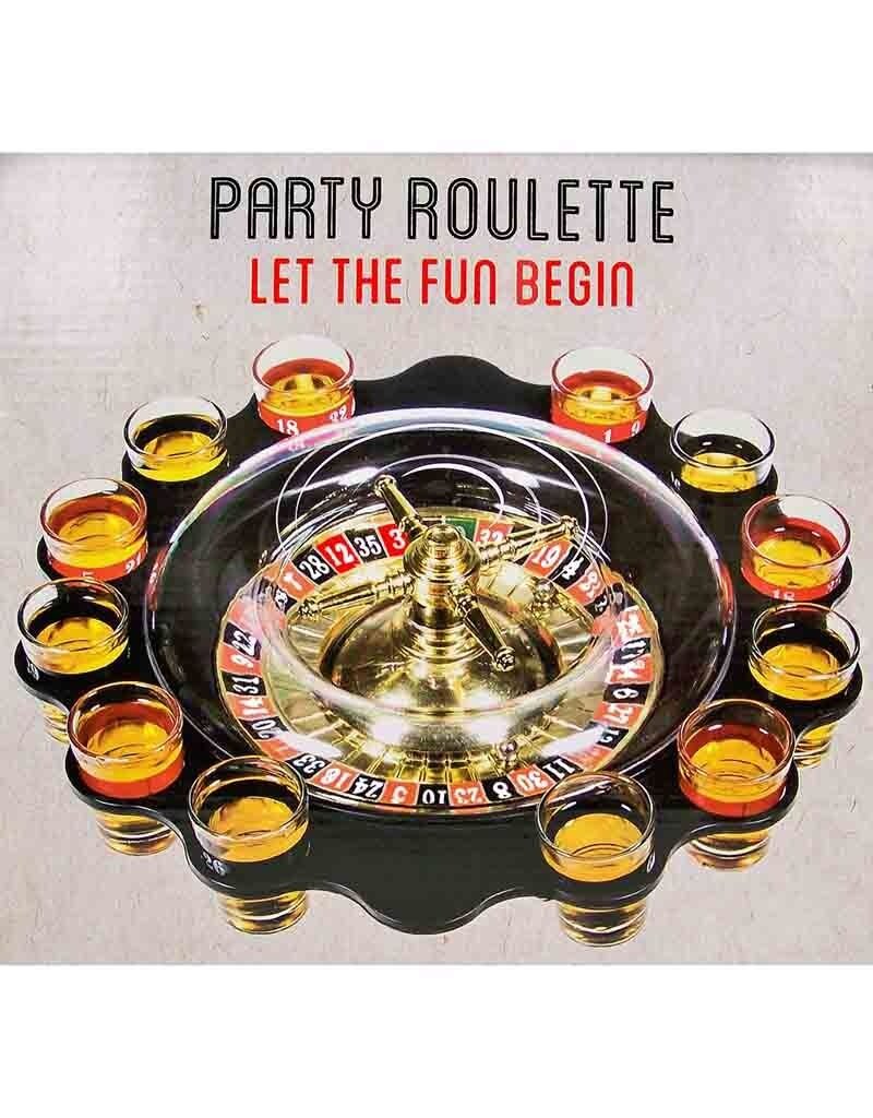 Party Roulette met 12 shotglaasjes