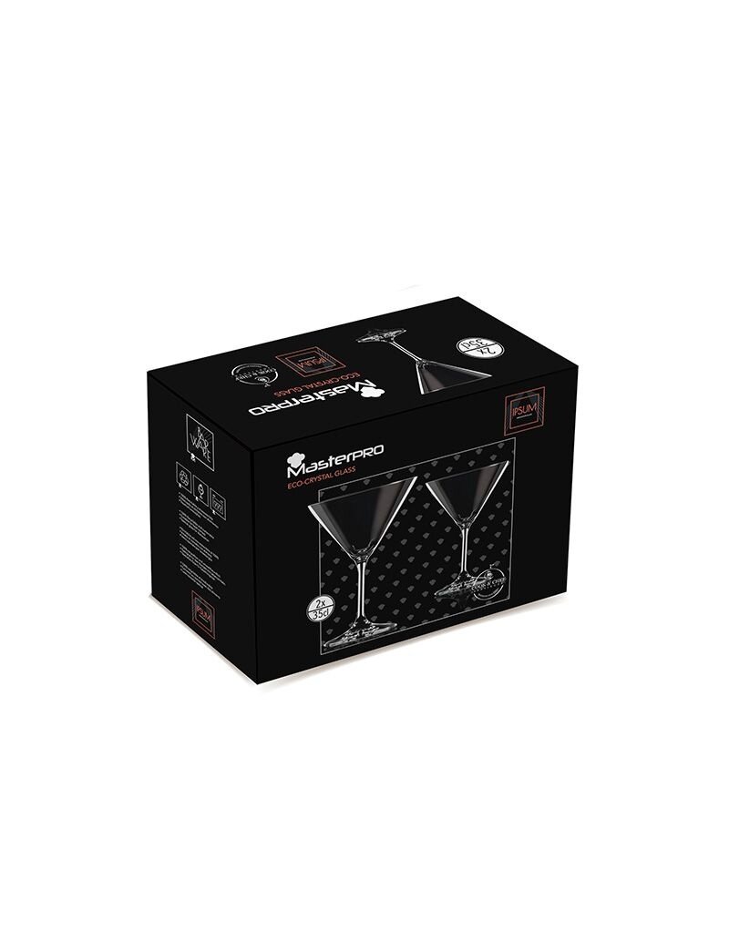 Bergner Masterpro Cocktailglazen - 35cl - Kristalglas - 2 stuks