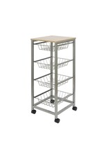 Duett Keukentrolley op Wieltjes - 4 uitneembare manden