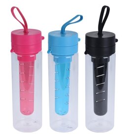 Excellent Houseware Waterfles met Fruit Infuser - 3 stuks