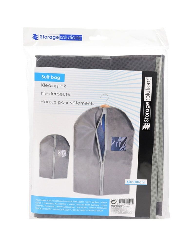 Storage Solutions 4x Kledinghoes met rits - 60x100cm