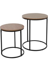 Trends4You Bijzettafels -  Hout - 40xH50 en 30xH40 cm