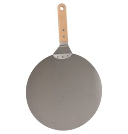 BBQ Pizza Server - Pizzaschep - voor BBQ en oven - 30 cm diameter- Houten Handvat