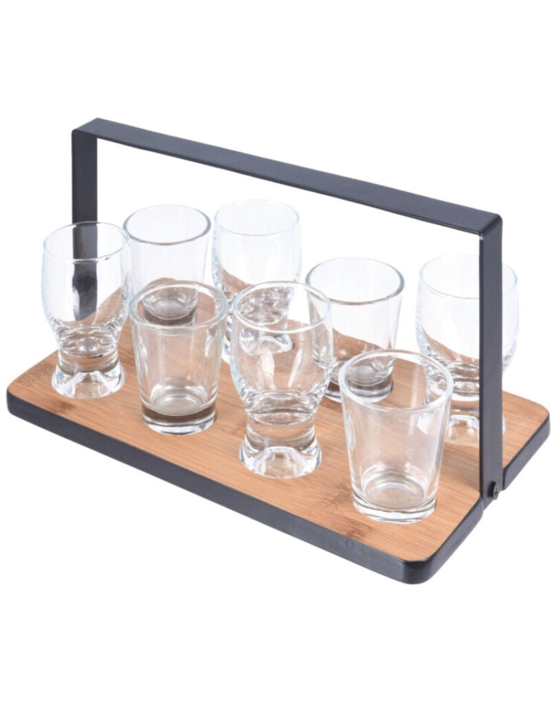 Excellent Houseware Amuse set met Serveerrekje en Glaasjes