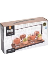 Excellent Houseware Amuse set met Serveerrekje en Glaasjes
