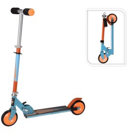 XQ Max Opvouwbare Step met Voetrem - blauw met oranje