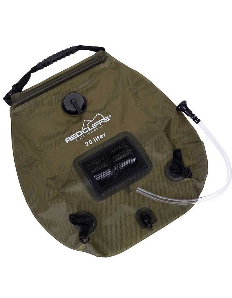 Redcliffs Campingdouche met thermometer - 20 liter - groen