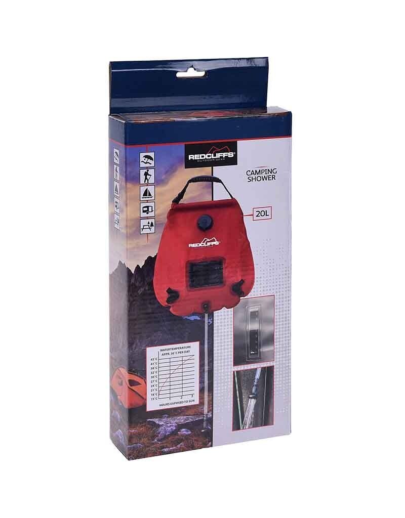 Redcliffs Campingdouche met thermometer - 20 liter - groen