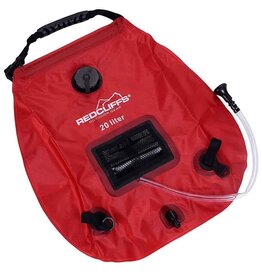 Redcliffs Campingdouche met thermometer - 20 liter - rood