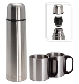 Redcliffs Thermosfles - Dubbelwandig - 2 Bekers - 1 Liter