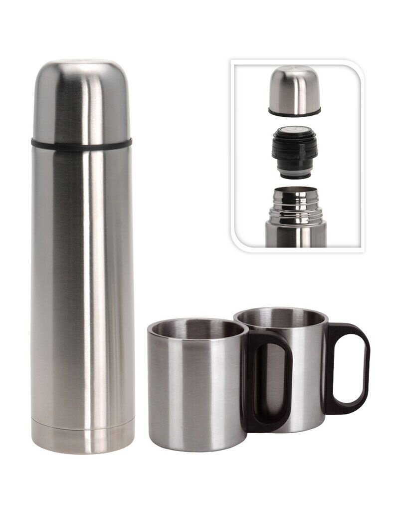 Redcliffs Thermosfles - Dubbelwandig - 2 Bekers - 1 Liter