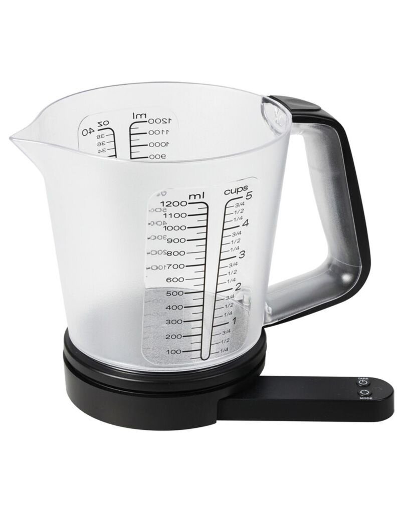 Excellent Houseware Keukenweegschaal met Maatbeker - 1200 ml - tot 5 kg
