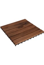 ProGarden Houten Terrastegel - Acacia - 30x30cm - set van 9 - 0.81m2