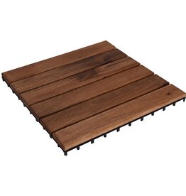 ProGarden Houten Terrastegel - Acacia - 30x30cm - set van 9 - 0.81m2
