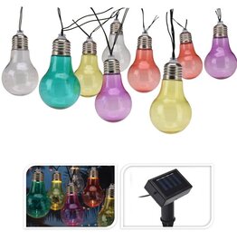 ProGarden Feestverlichting - Solar Lamp - 10 LED Lampen - Multicolour