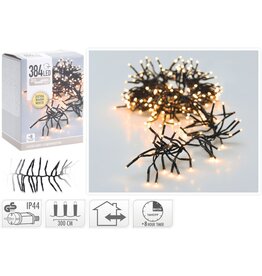Clusterverlichting - 384 LED - 2.8m - Timer - Lichtfuncties - extra warm wit