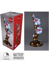 Kerstfiguur Acryl - Vogels op Tak - LED - 41cm