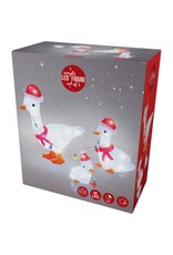 Kerstfiguur Acryl - Eenden - LED - set van 3
