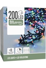 Micro Cluster 200 led - 4m - multicolor - Batterij - Lichtfuncties - Geheugen - Timer