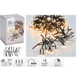 Clusterverlichting - 384 LED - 2.8m - Timer - Lichtfuncties - warm wit