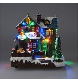 Kersthuis - Reindeer Lodge - Kerstmuziek en beweging