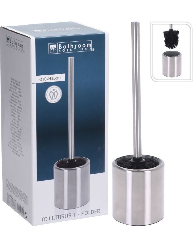 Bathroom Solutions Toiletborstel met Houder - RVS - 35cm