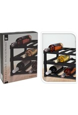 Excellent Houseware Wijnrek - Kunststof - voor 12 Flessen