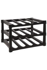 Excellent Houseware Wijnrek - Kunststof - voor 12 Flessen