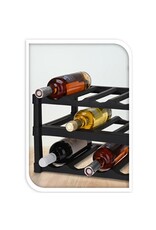 Excellent Houseware Wijnrek - Kunststof - voor 12 Flessen
