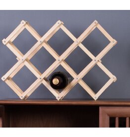 Houten Wijnrek - voor 10 Wijnflessen - Vouwbaar