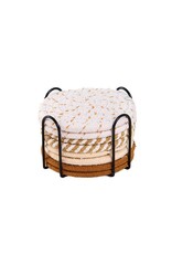 Ceruzo Onderzetters met Houder - Set van 8 - Creme