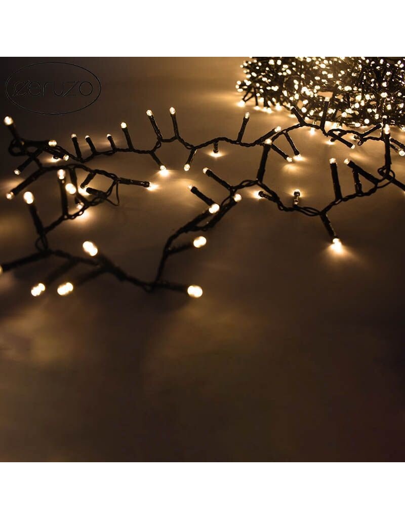 Ceruzo Micro Cluster - 400 LED - 8 meter - 8 Lichtfuncties + Geheugen - extra warm wit