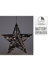 Verlichte Kerstster - Zwart - 40 cm - 60 led