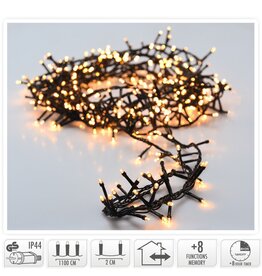 Microcluster - 560 led - 11m - warm wit - Timer - Lichtfuncties - Geheugen - Buiten
