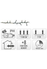 Microcluster - 560 led - 11m - warm wit - Timer - Lichtfuncties - Geheugen - Buiten