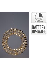 Verlichte Krans - Goud - 30 cm - 50 led