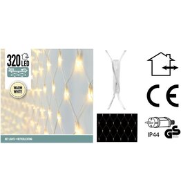 Netverlichting 320 LED -  300 x 150 cm - warm wit