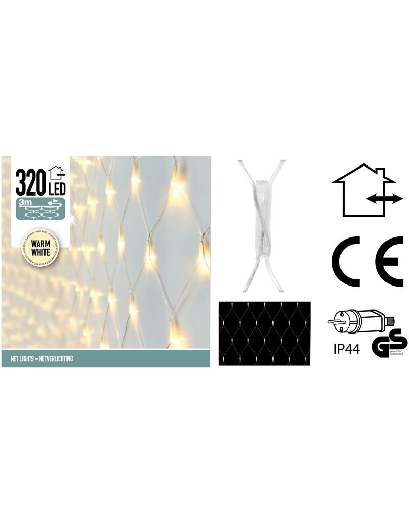 Netverlichting 320 LED -  300 x 150 cm - warm wit
