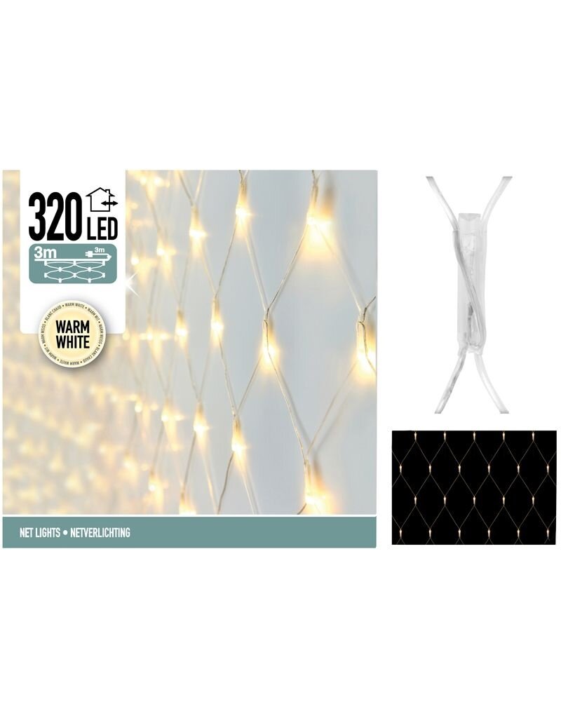 Netverlichting 320 LED -  300 x 150 cm - warm wit