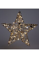 Verlichte Kerstster - Goud - 40 cm - 60 led