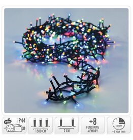 Micro Cluster met Haspel - 750 LED - 15 meter - met timer - multicolor